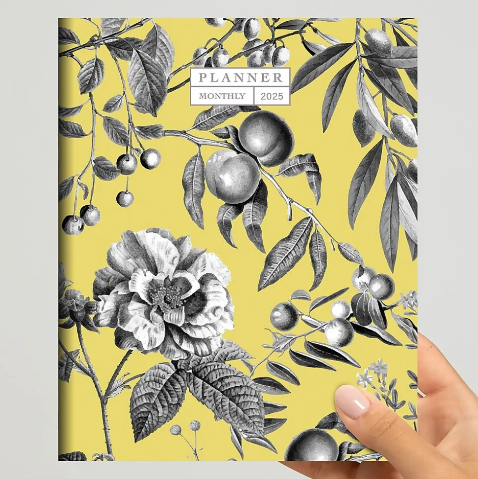 2025 TF Publishing 6.5" x 8" Monthly Planner, Paperboard Cover, Beyond the Pale Yellow (25-4202)