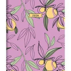 2025 TF Publishing 9" x 11" Monthly Planner, Paperboard Cover, Lemon and Lavender (25-4710)