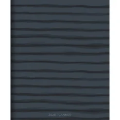 2025 TF Publishing 9" x 11" Monthly Planner, Paperboard Cover, Naval Stripes (25-4714)