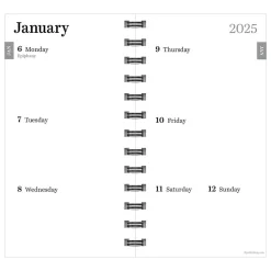 2025 TF Publishing 3.5" x 6.5" Weekly & Monthly Planner, Paperboard Cover, Deep Jade (25-7500)