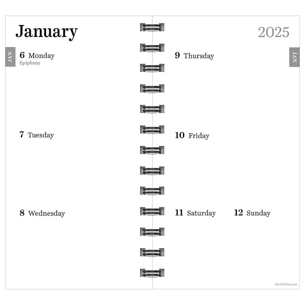 2025 TF Publishing 3.5" x 6.5" Weekly & Monthly Planner, Paperboard Cover, Green Grass (25-7504)