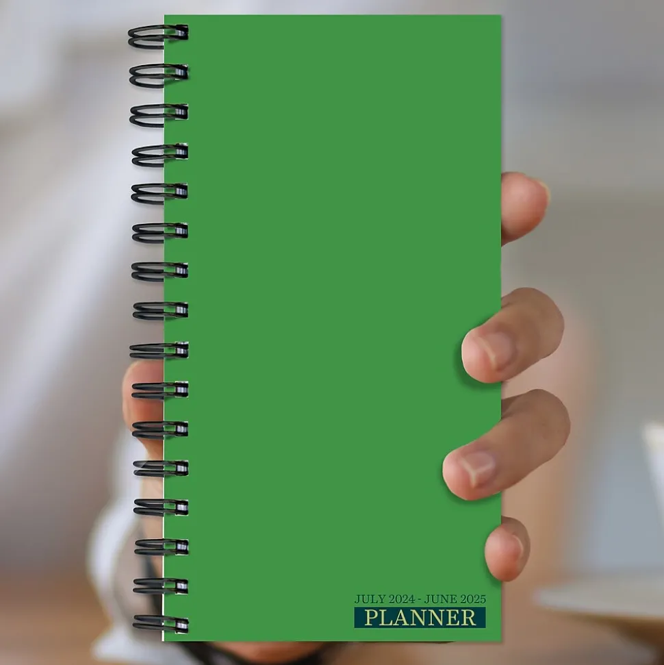 2025 TF Publishing 3.5" x 6.5" Weekly & Monthly Planner, Paperboard Cover, Green Grass (25-7504)