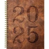2025 TF Publishing Aged Leather 6.5" x 8" Weekly & Monthly Planner, Paperboard Cover, Multicolor (25-9218)