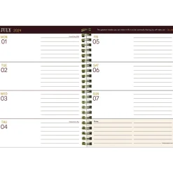 2024-2025 TF Publishing Bibliophile Series Peony and Petals 6" x 8" Academic Weekly & Monthly Planner, Paperboard Cover