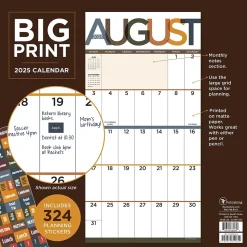 2025 TF Publishing Big Print 12" x 12" Monthly Wall Calendar (25-1104)