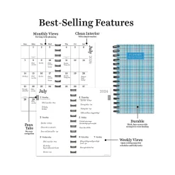 2024-2025 TF Publishing Blue Plaid 3.5