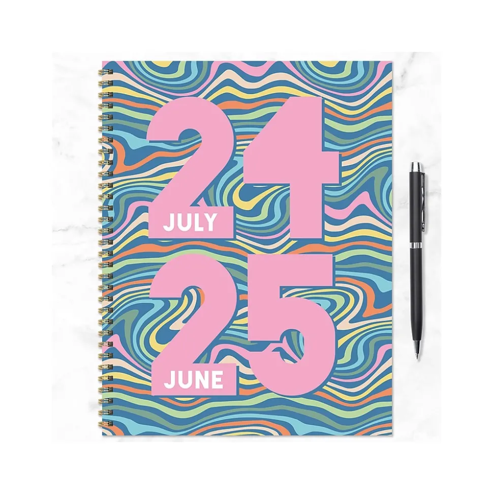 2024-2025 TF Publishing Cali Girl Groovy 8.5" x 11" Academic Weekly & Monthly Planner, Paperboard Cover (AY25-9714)