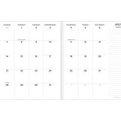 2024-2025 TF Publishing Check Pink and Red 6.5" x 8" Academic Monthly Planner, Paperboard Cover (AY25-4202)