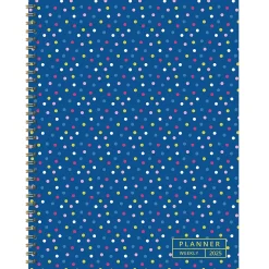 2025 TF Publishing Cobalt Dots 9" x 11" Weekly & Monthly Planner, Paperboard Cover, Multicolored (25-9712)