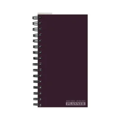 2024-2025 TF Publishing Dark As Night 3.5" x 6.5" Academic Weekly & Monthly Planner, Paperboard Cover, Purple (AY25-7502)