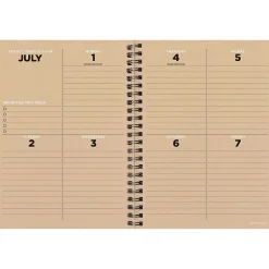 2024-2025 TF Publishing Elements Series Aspen Trees 6" x 8" Academic Weekly & Monthly Planner, Paperboard Cover, Yellow/White