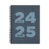2024-2025 TF Publishing Elements Series Denim 6" x 8" Academic Weekly & Monthly Planner, Paperboard Cover, Blue (AY25-9202)