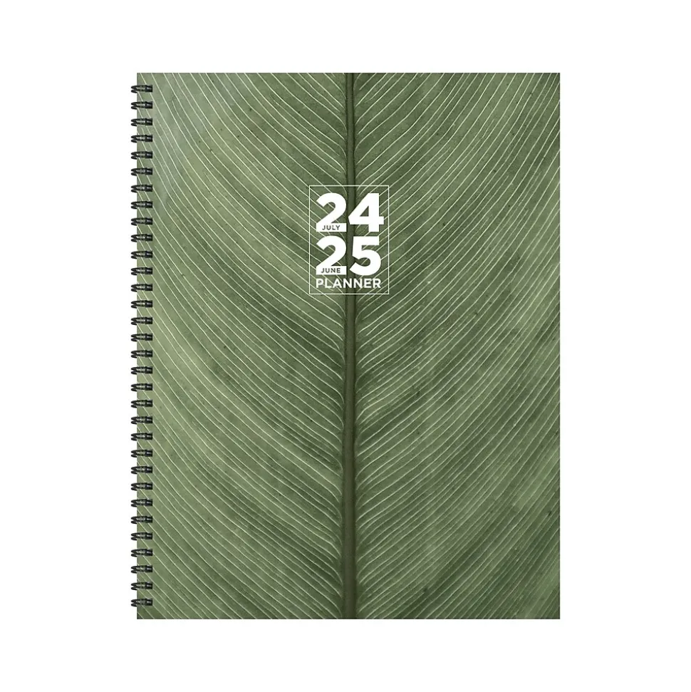 2024-2025 TF Publishing Elements Series Living Leaf 8.5" x 11" Academic Weekly & Monthly Planner, Paperboard Cover