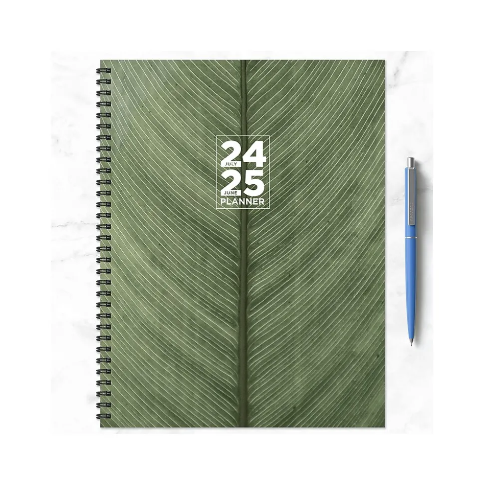 2024-2025 TF Publishing Elements Series Living Leaf 8.5" x 11" Academic Weekly & Monthly Planner, Paperboard Cover