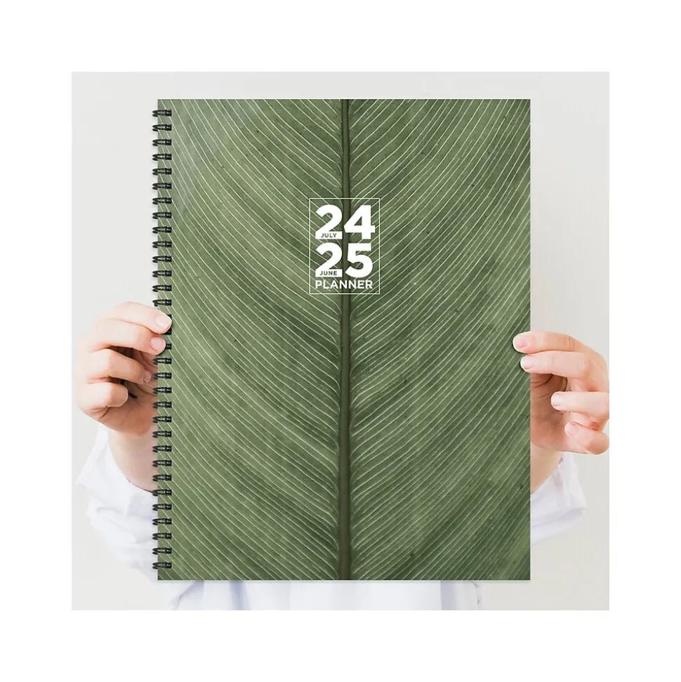 2024-2025 TF Publishing Elements Series Living Leaf 8.5" x 11" Academic Weekly & Monthly Planner, Paperboard Cover