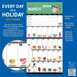 2025 TF Publishing Every Day's A Holiday Wall 12" x 12" Monthly Wall Calendar (25-1108)