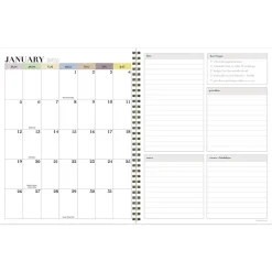 2025 TF Publishing Gardenia 9" x 11" Weekly & Monthly Planner, Paperboard Cover, Multicolored (25-9708)