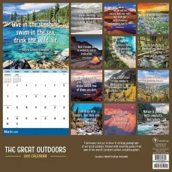 2025 TF Publishing Great Outdoors 12" x 12" Monthly Wall Calendar (25-1109)