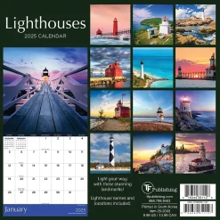 2025 TF Publishing Lighthouses 7" x 7" Monthly Wall Calendar (25-2003)