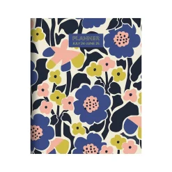 2024-2025 TF Publishing Mod Flowers 9" x 11" Academic Monthly Planner, Paperboard Cover, Multicolor (AY25-4508)