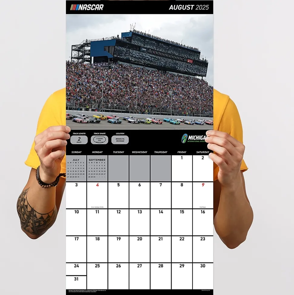 2025 TF Publishing Nascar Tracks 12" x 12" Monthly Wall Calendar (25-1019)