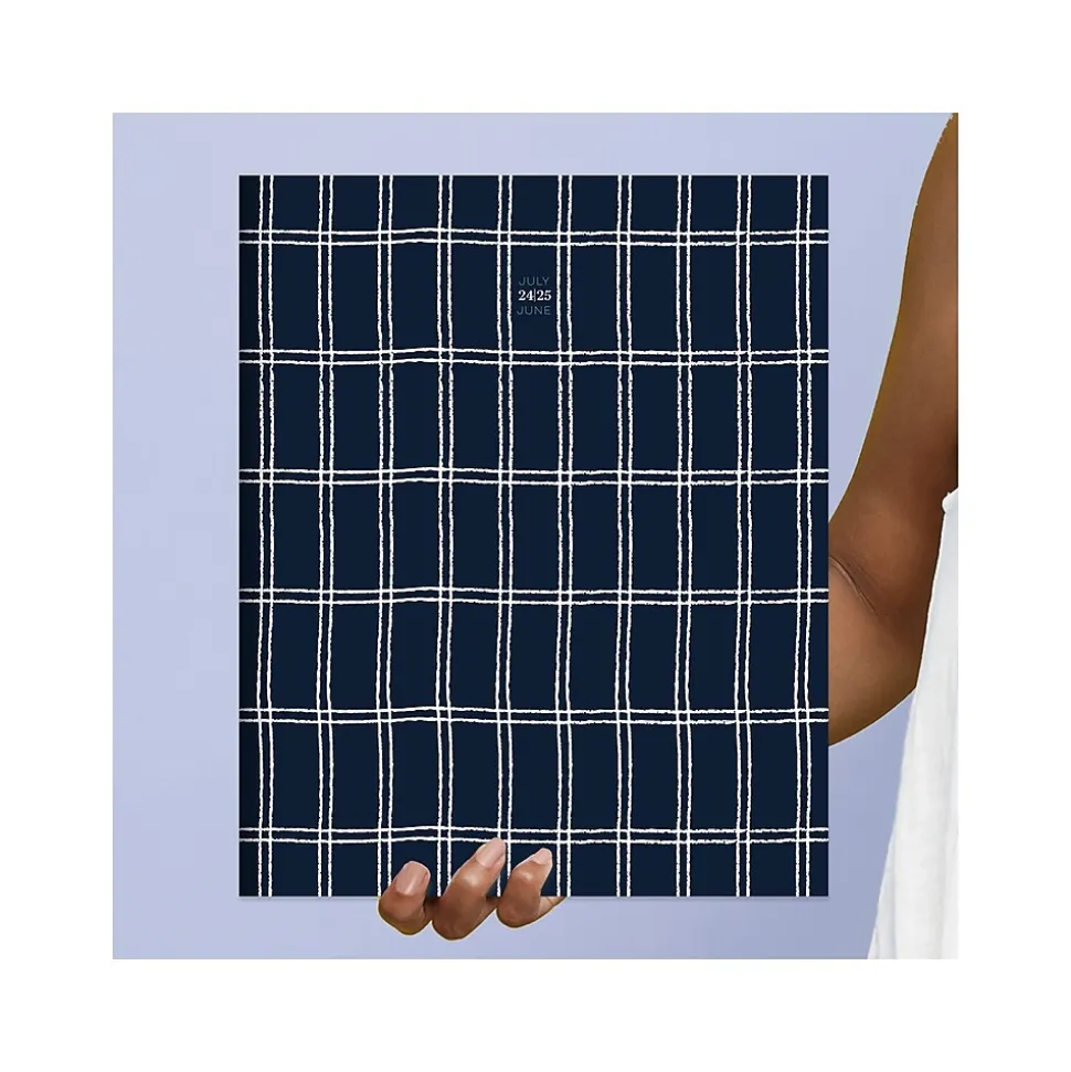 2024-2025 TF Publishing Navy Grid 9" x 11" Academic Monthly Planner, Paperboard Cover, Navy/White (AY25-4510)