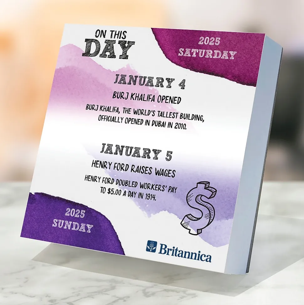 2025 TF Publishing On This Day 5.25" x 5.25" Day-to-Day Calendar (25-3004)