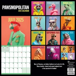 2025 TF Publishing Pawsmopolitan 12" x 12" Monthly Wall Calendar (25-1122)