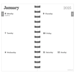 2025 TF Publishing Pink Plaid 3.5" x 6.5" Weekly & Monthly Planner, Paperboard Cover, Multicolored (25-7506)