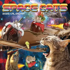 2025 TF Publishing Space Cats 12" x 12" Monthly Wall Calendar (25-1026)
