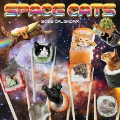 2025 TF Publishing Space Cats 7" x 7" Monthly Wall Calendar (25-2009)