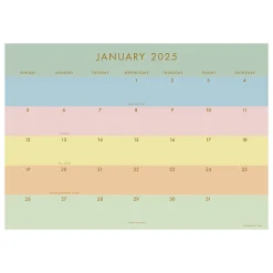 2025 TF Publishing Super Stripe 12" x 17" Monthly Desk Pad Calendar (25-8508)