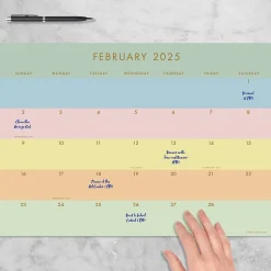 2025 TF Publishing Super Stripe 12" x 17" Monthly Desk Pad Calendar (25-8508)