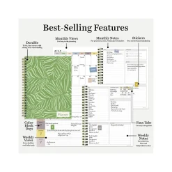 2024-2025 TF Publishing White Lotus Verde Fronds 6