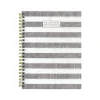 2024-2025 TF Publishing White Lotus Series Seersucker Stripe 6" x 8" Academic Weekly & Monthly Planner, Paperboard Cover