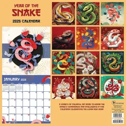 2025 TF Publishing Year of the Snake 12" x 12" Monthly Wall Calendar (25-1136)