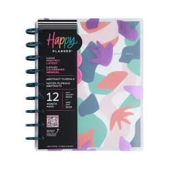 2024-2025 The Happy Planner Abstract Florals 7" x 9.25" Academic Monthly Planner, Plastic Cover, Multicolor (PPCD12-473)