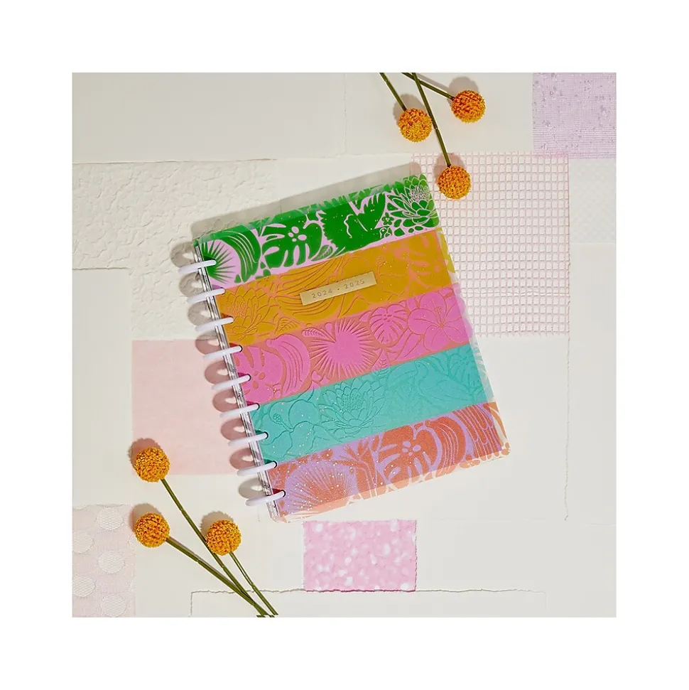 2024-2025 The Happy Planner Bold and Botanical 7" x 9.25" Academic Weekly & Monthly Planner, Plastic Cover, Multicolor