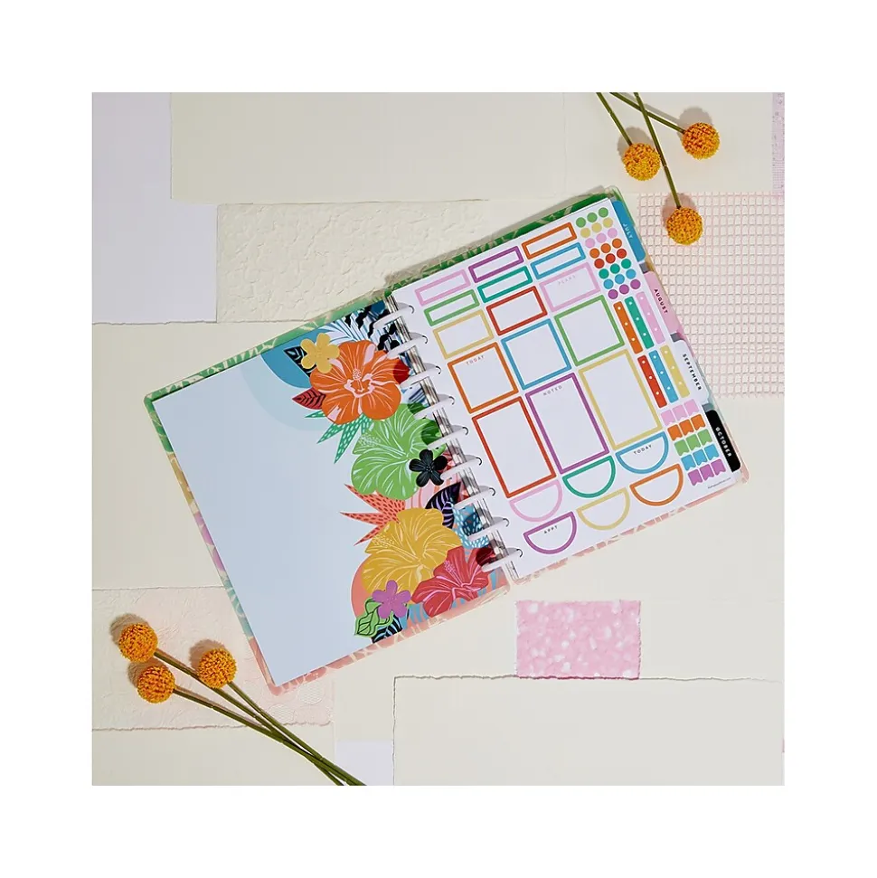 2024-2025 The Happy Planner Bold and Botanical 7" x 9.25" Academic Weekly & Monthly Planner, Plastic Cover, Multicolor