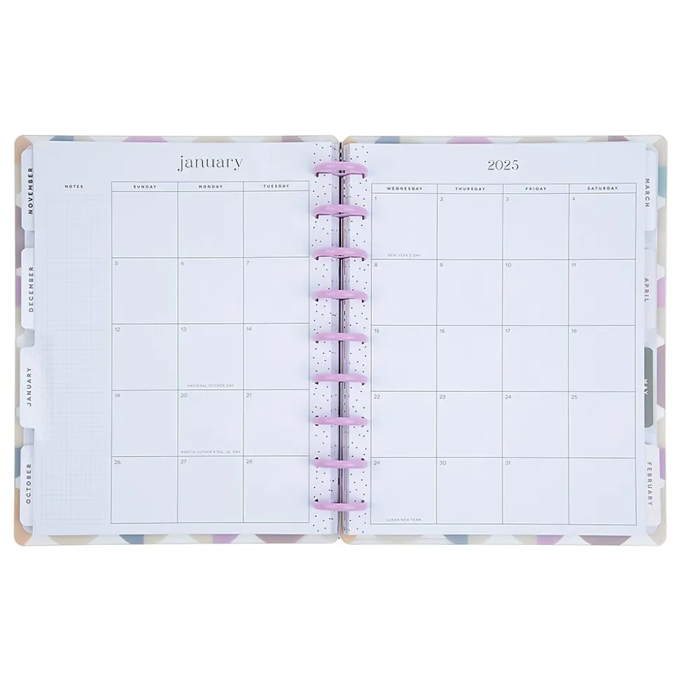 2024-2025 The Happy Planner Canyon Modern 7" x 9.25" Academic Weekly & Monthly Planner, Plastic Cover, Multicolor