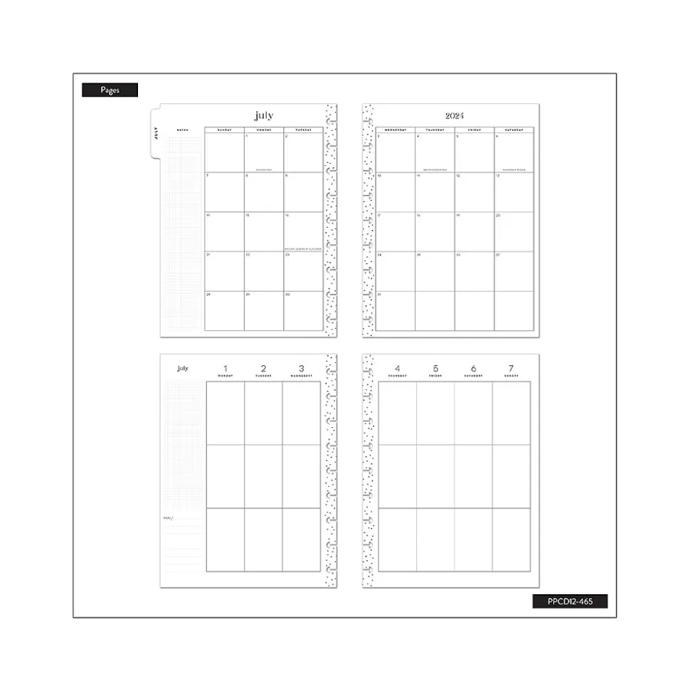 2024-2025 The Happy Planner Canyon Modern 7" x 9.25" Academic Weekly & Monthly Planner, Plastic Cover, Multicolor