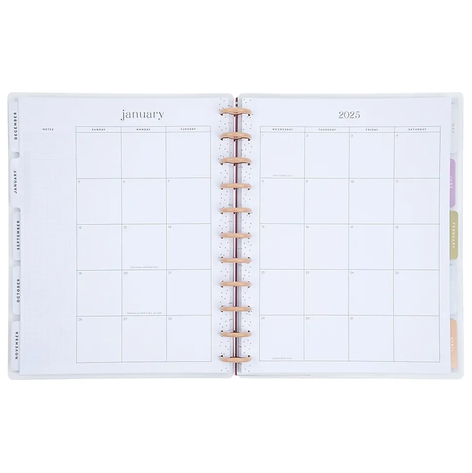 2024-2025 The Happy Planner Desert Thistle 8.5" x 11" Academic Weekly & Monthly Planner, Plastic Cover, Multicolor