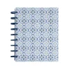 2024-2025 The Happy Planner Exotic Borders 7" x 9.25" Academic Weekly & Monthly Planner, Plastic Cover, White/Blue