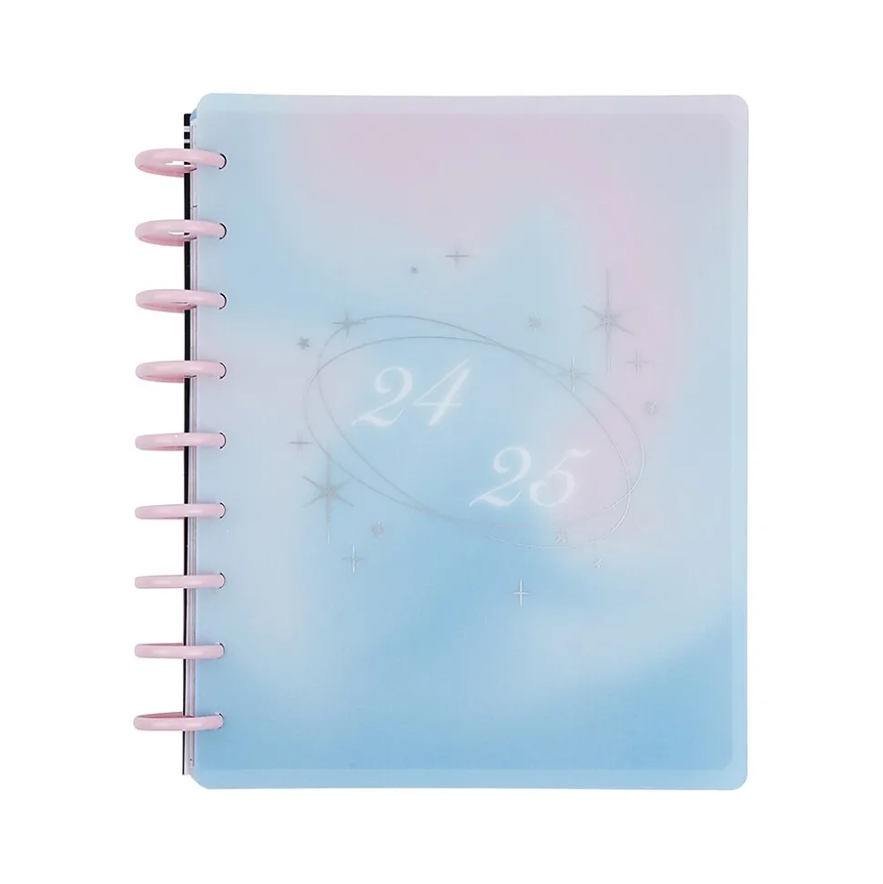 2024-2025 The Happy Planner Trust the Universe 7" x 9.25" Academic Weekly & Monthly Planner, Plastic Cover, Blue/Pink