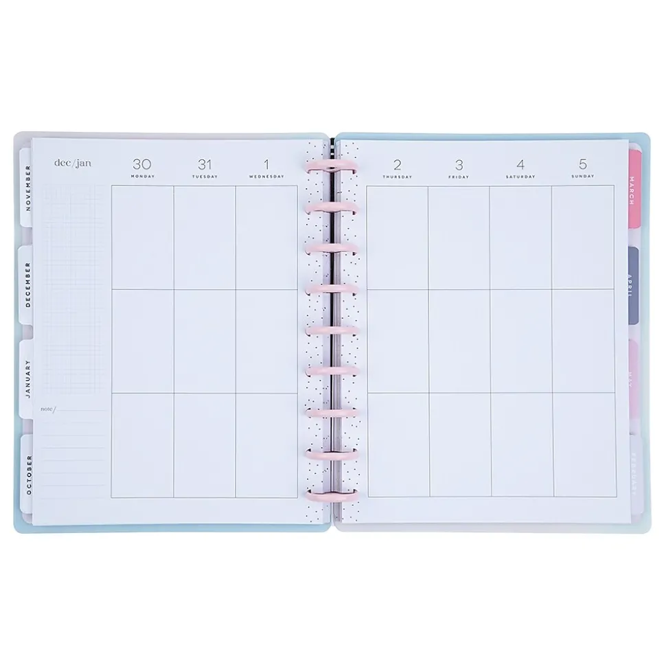 2024-2025 The Happy Planner Trust the Universe 7" x 9.25" Academic Weekly & Monthly Planner, Plastic Cover, Blue/Pink
