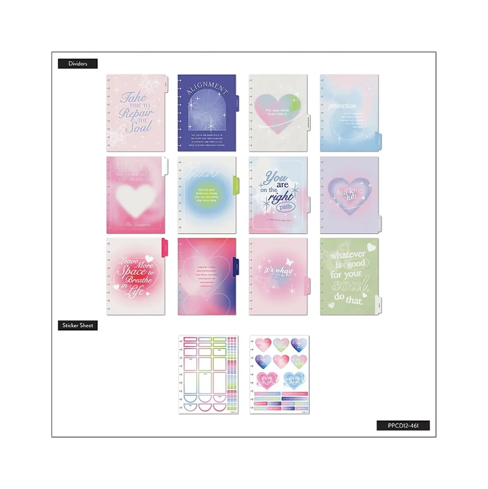 2024-2025 The Happy Planner Trust the Universe 7" x 9.25" Academic Weekly & Monthly Planner, Plastic Cover, Blue/Pink