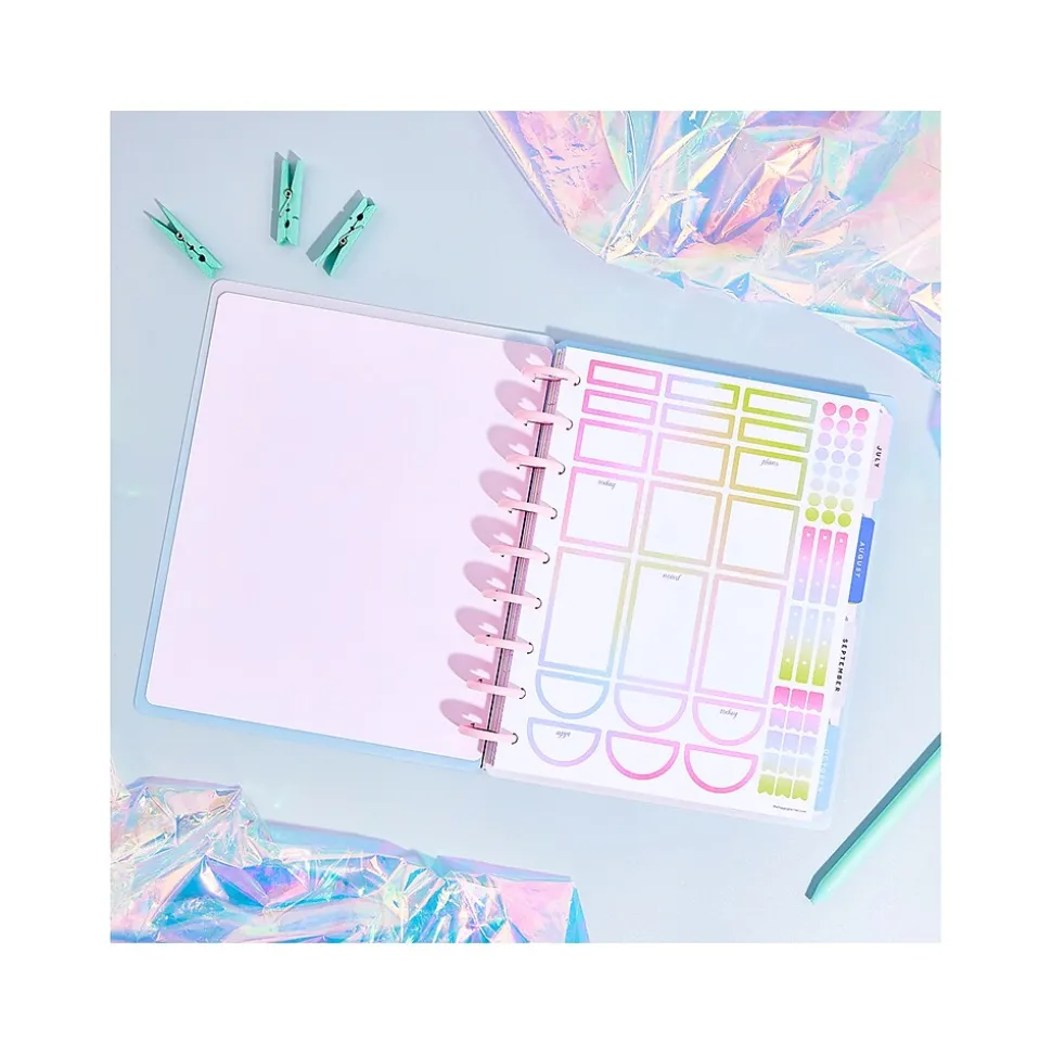 2024-2025 The Happy Planner Trust the Universe 7" x 9.25" Academic Weekly & Monthly Planner, Plastic Cover, Blue/Pink