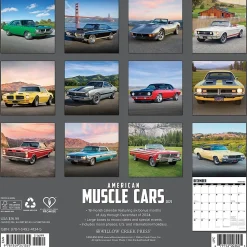 2025 Willow Creek American Muscle Cars 12" x 12" Monthly Wall Calendar (41345)