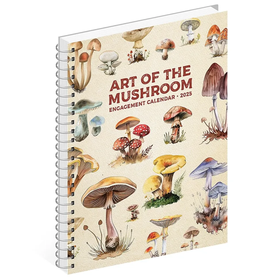 2025 Willow Creek Art of the Mushroom 6.5" x 8.5" Weekly & Monthly Planner (47231)
