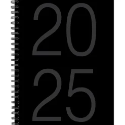 2025 Willow Creek Black 6.5" x 8.5" Academic Year Weekly Planner Cover, Black/Gray (48566)